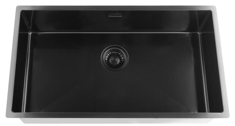 Pure.Sink Luxion Grand évier noir PVD 74 x 40 cm, encastrable sous plan, à fleur ou en applique PLX7440-63