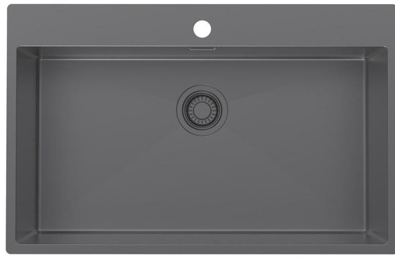 Pure.Sink Luxion Grand évier en bronze 78 x 50 cm Robinet Tapwing avec support pour robinet PLX7850T-61