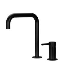 Pure.Sink Luxion Robinet de cuisine 2 trous noir mat avec bec en U PLX2HU-10