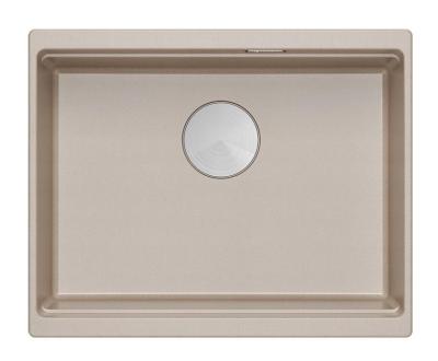 Quadri Newport II évier sous plan en granit beige 560x450mm avec bouchon en inox et chapeau de vidange 1208971766