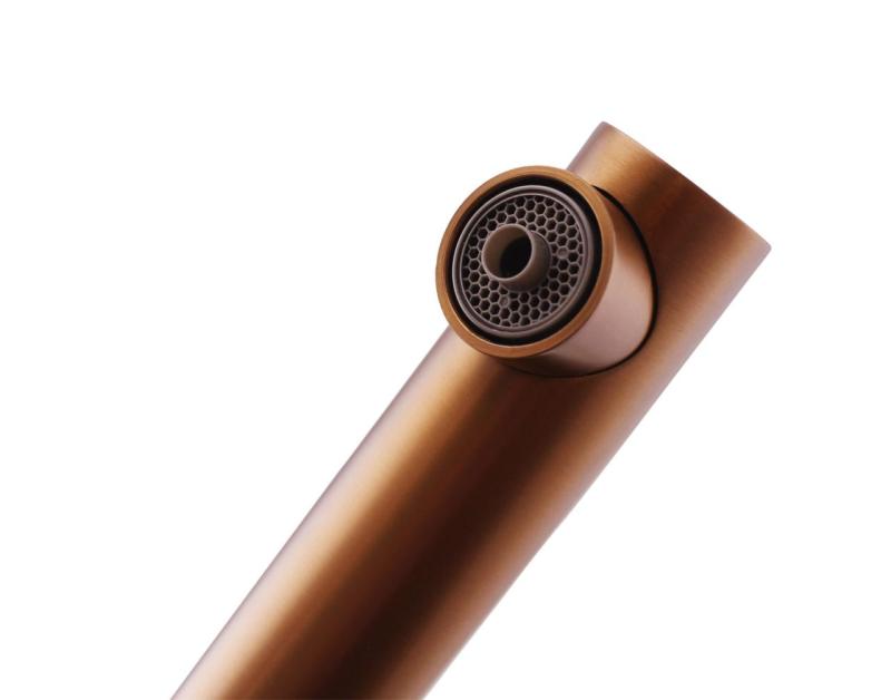 Pure.Sink Elite Steel Clear-S PVD brossé or 3 voies Robinet de cuisine avec Bec Retractable et Eau Filtrée PS8120-60