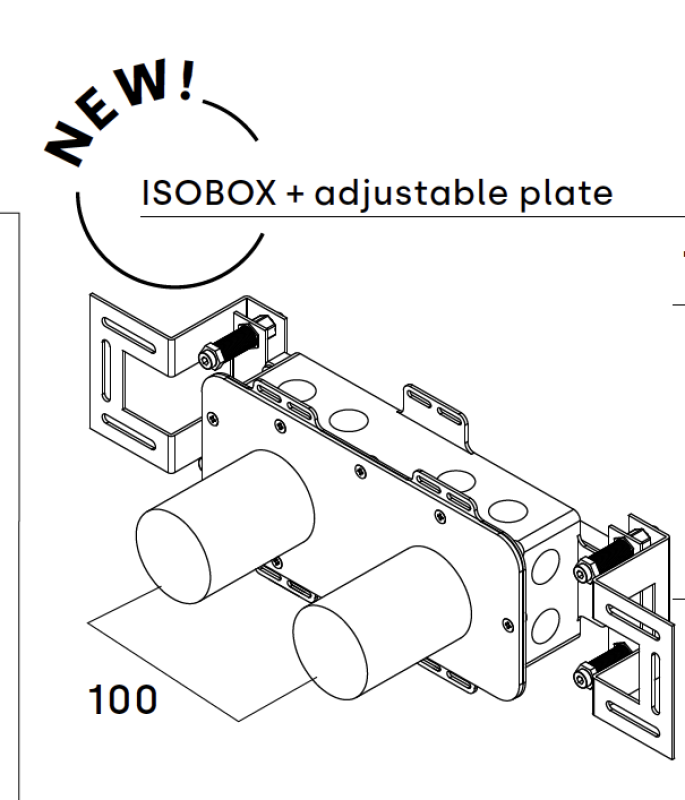 Waterevolution Mitigeur encastré pour lavabo 2 trous avec réglage T0.16.EBI