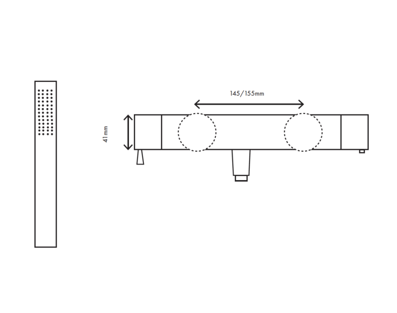 MURO TUA Mitigeur de douche avec garniture de douche chromée M1.B1.CR