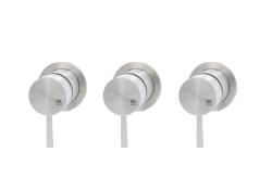 MURO TUA Mitigeur encastré mural avec 2 robinets d'arrêt chrome M1.B34.R.CR