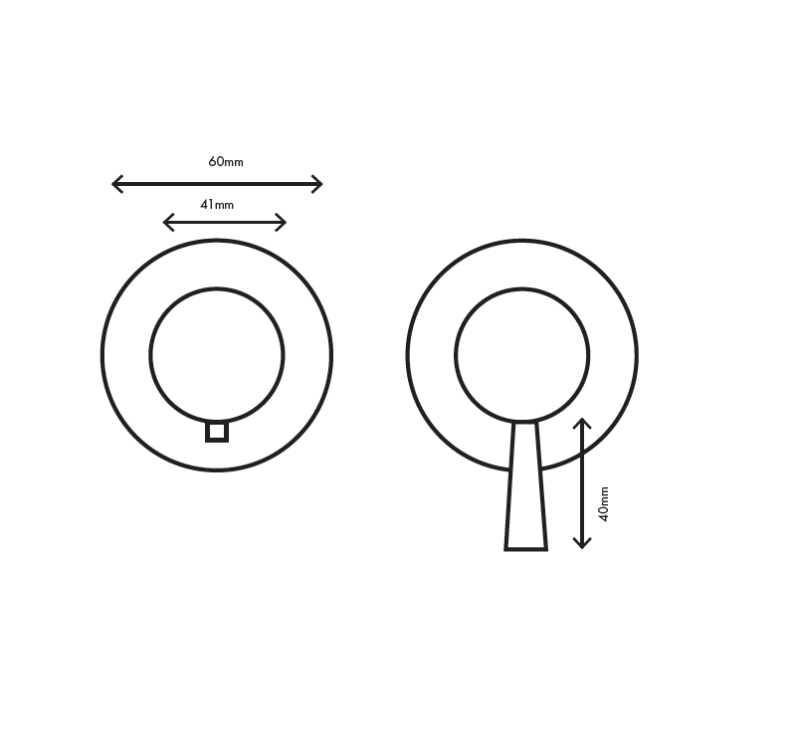 MURO TUA Mitigeur thermostatique encastré pour douche avec 1 sortie chrome M1.B31T.R.CR