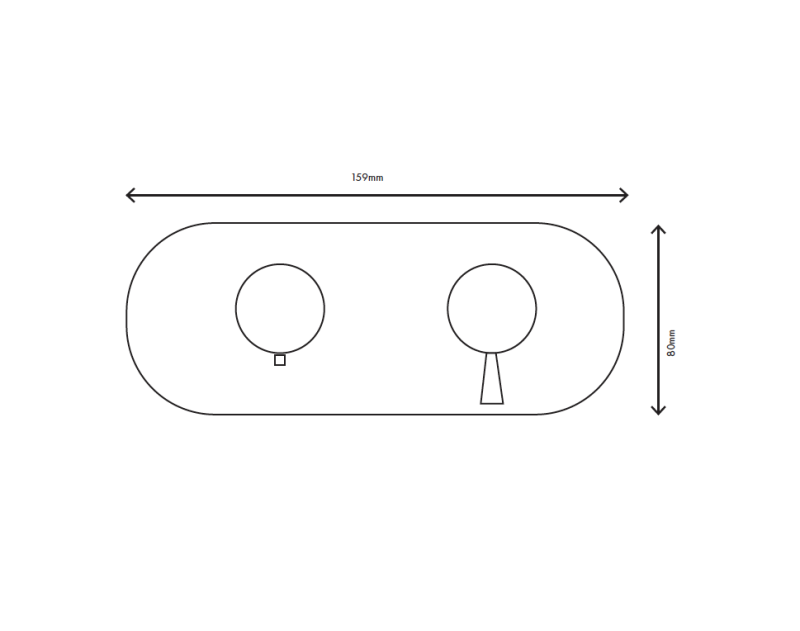 MURO TUA Mitigeur thermostatique encastré pour douche avec 1 sortie chrome M1.B31T.S.CR