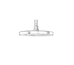 MURO TUA Pomme de douche 200 mm Chrome M1.BA2.S.CR