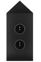 Indux Corner Colonne d'alimentation avec 2 prises Penaarde Hoek Noir 1208972285