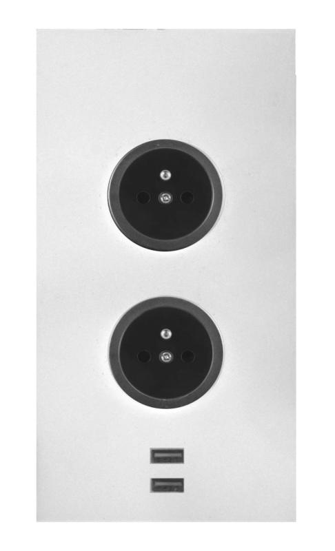 Indux Corner avec 2 prises Penaarde et 2 chargeurs USB Blanc 1208972303