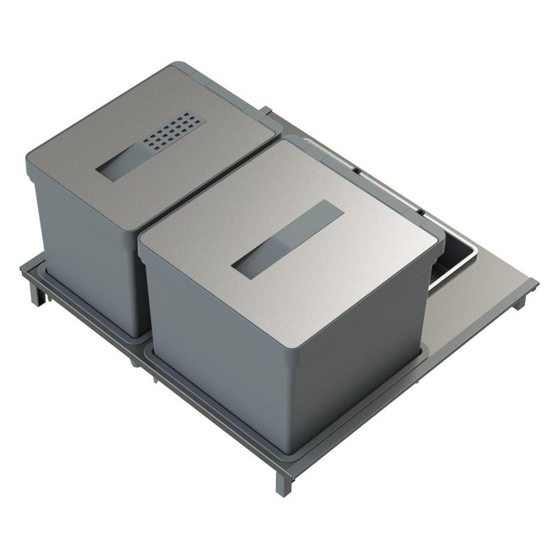 Indux Sort Système de tri des déchets double Commande manuelle pour tiroirs coulissants 1208972319