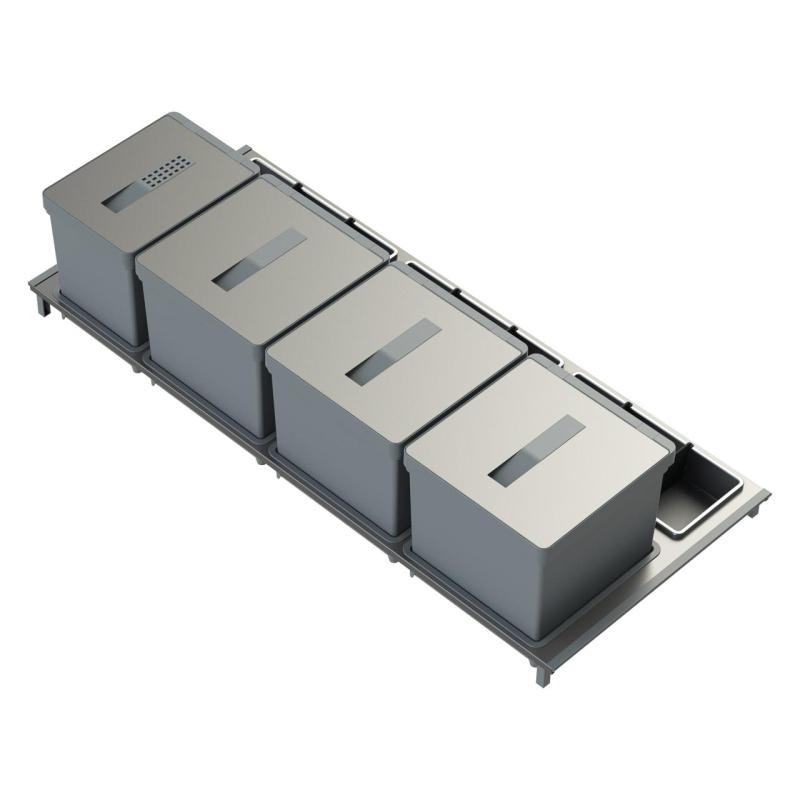 Indux Sort Système de tri des déchets à 4 compartiments Commande manuelle pour tiroirs coulissants 1208972321