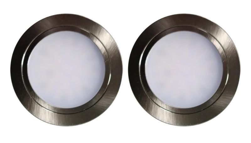 Indux Luma petite cuisine encastrée Multi Tone LED Set 2 spots aspect inox 1208972326