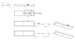 Indux Nivo Kit LED pour cuisine 3x3 W avec interrupteur central Noir 1208972330