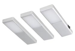 Indux Nivo Kit LED pour cuisine 3x3 W avec interrupteur central, aspect aluminium 1208972334