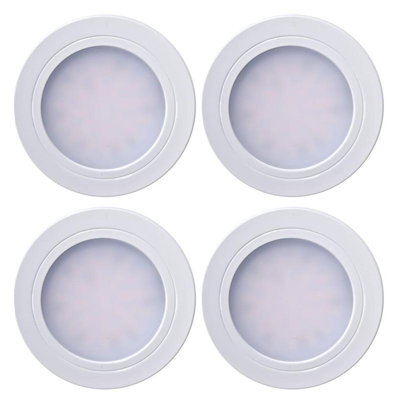 Indux Luma Petit ensemble de spots LED encastrables pour cuisine, 4 spots avec driver LED, blanc 1208972377