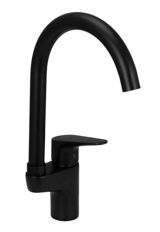 Aquanello Casa Mitigeur de cuisine noir avec levier supérieur BL-1202-CS