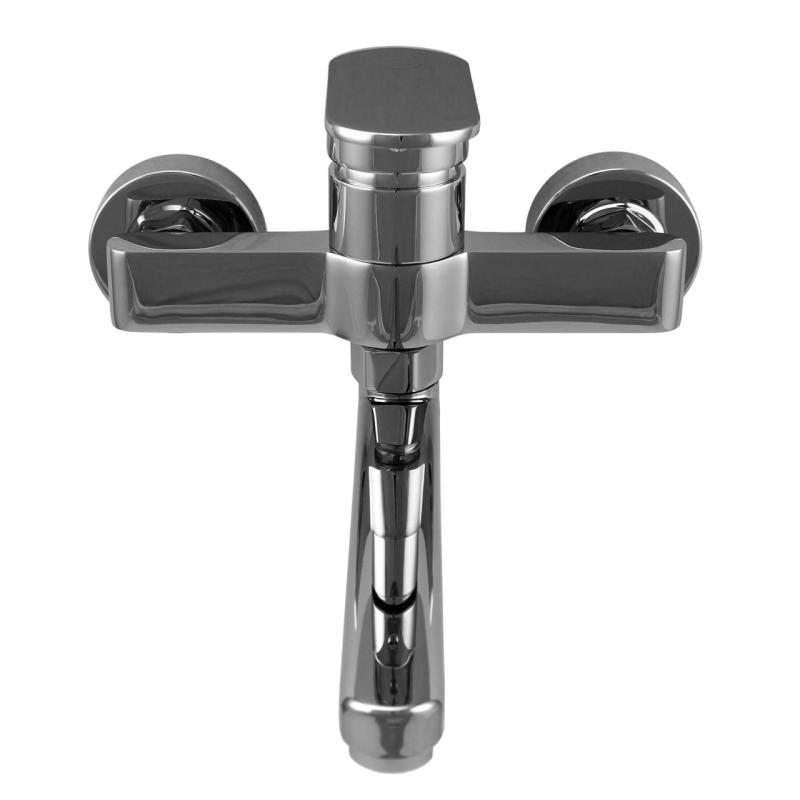 Aquanello Casa Mitigeur mural de cuisine à levier unique chromé avec bec de 15 cm CR-1415-CS