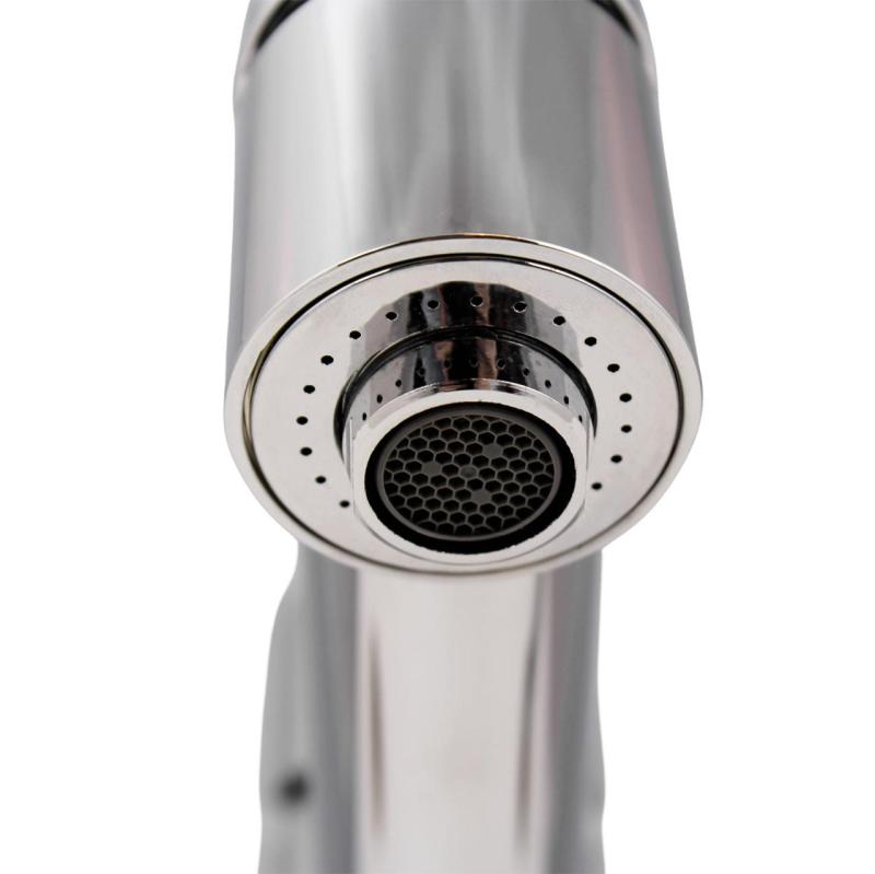 Aquanello Voss Mitigeur de cuisine chromé avec bec extractible et fonction douchette CR-7200-VS