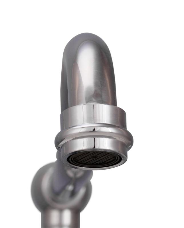 Aquanello Heritage Manor Robinet de cuisine classique Nostalgic Bridge en chrome avec levier blanc CR-0010-HM