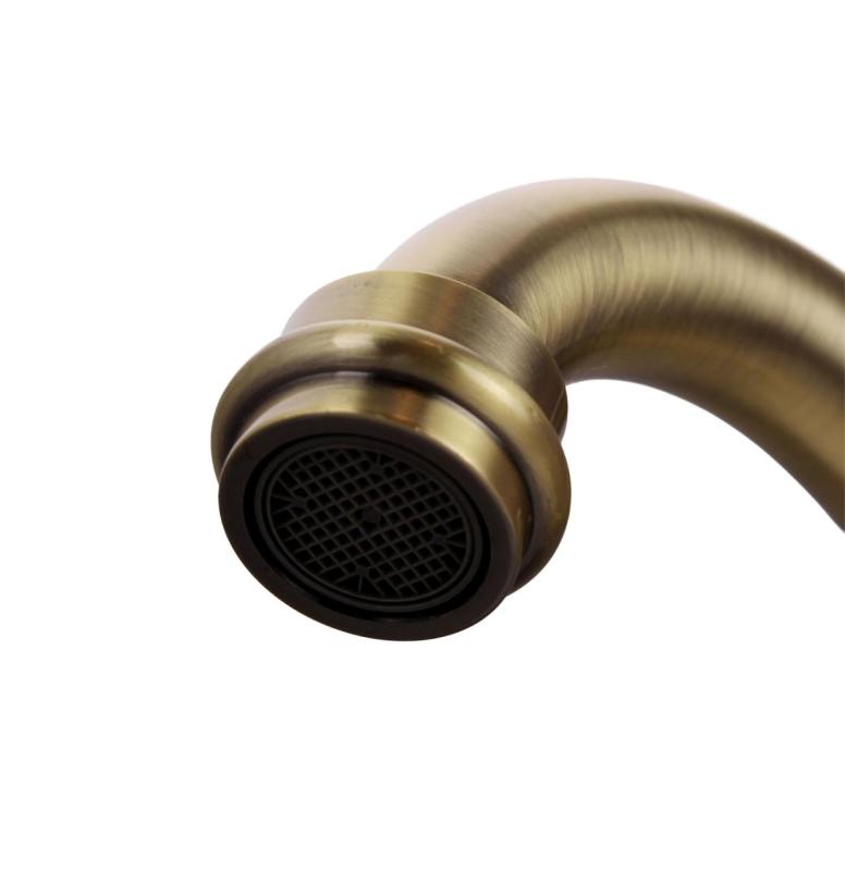 Aquanello Heritage Ascot Cuisine classique Robinet de cuisine nostalgique en bronze avec bec coudé BN-4002-HA