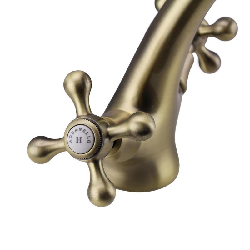 Aquanello Heritage Ascot Mitigeur lavabo classique nostalgique bronze BN-4101-HA
