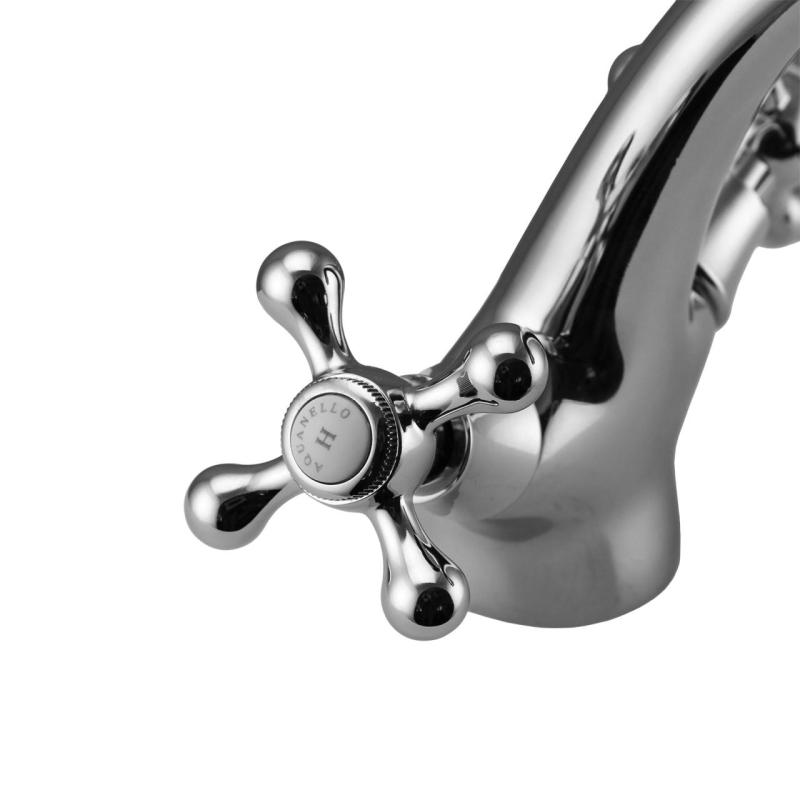 Aquanello Heritage Ascot Mitigeur de lavabo classique nostalgique Chrome CR-4101-HA