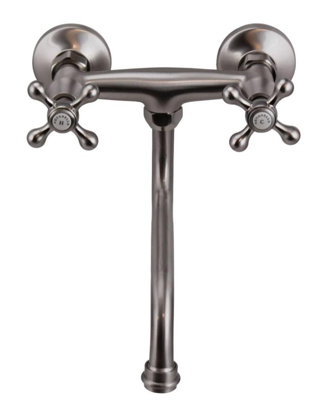 Aquanello Heritage Ascot Robinet mural classique pour cuisine en acier inoxydable NB-4111-HA