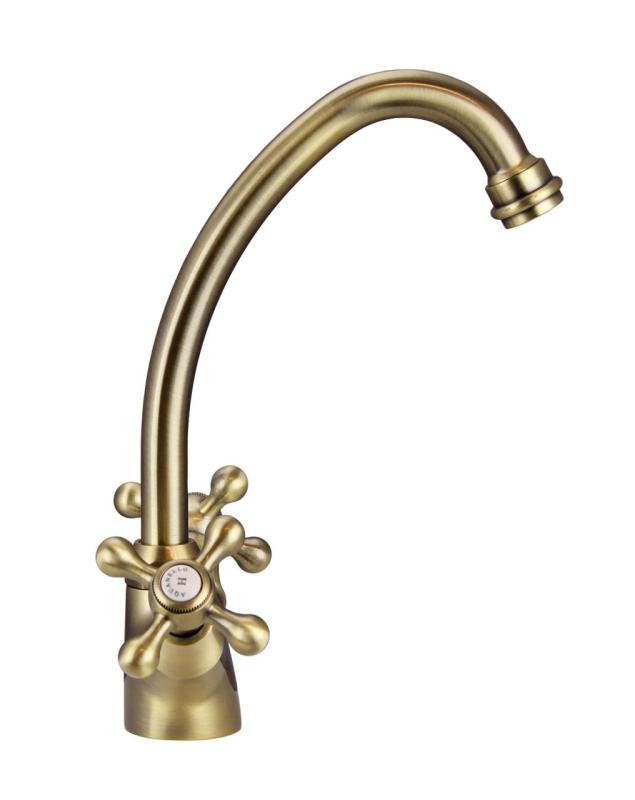Aquanello Heritage Ascot Robinet de cuisine classique et nostalgique en bronze BN-4004-HA