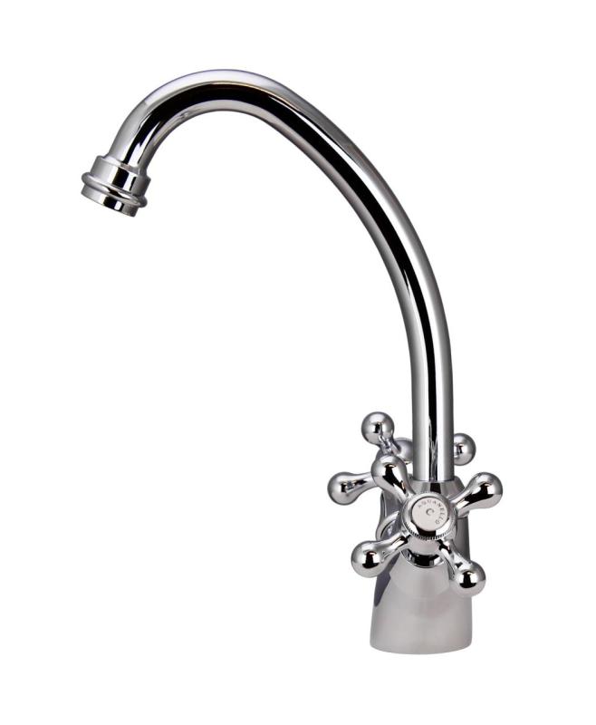 Aquanello Heritage Ascot Robinet de cuisine classique et nostalgique Chrome CR-4004-HA