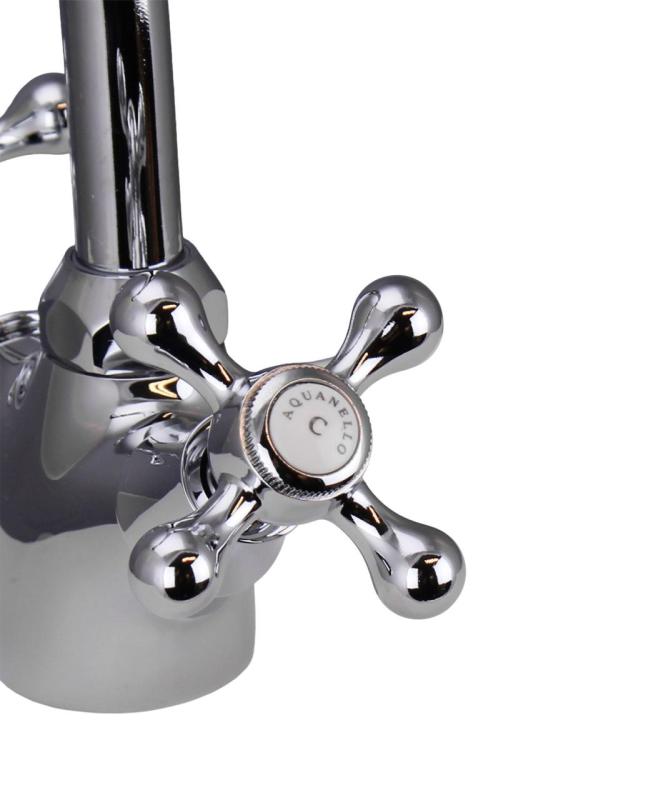 Aquanello Heritage Ascot Robinet de cuisine classique et nostalgique Chrome CR-4004-HA