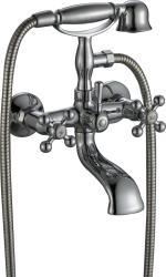 Aquanello Heritage Ascot Mitigeur de baignoire classique avec boutons étoile en acier inoxydable, douchette à main incluse NB-3002-HA