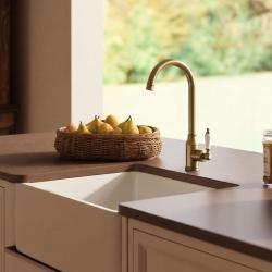 Aquanello Heritage Manor Robinet de cuisine classique et nostalgique, couleur bronze BN-9001-HM