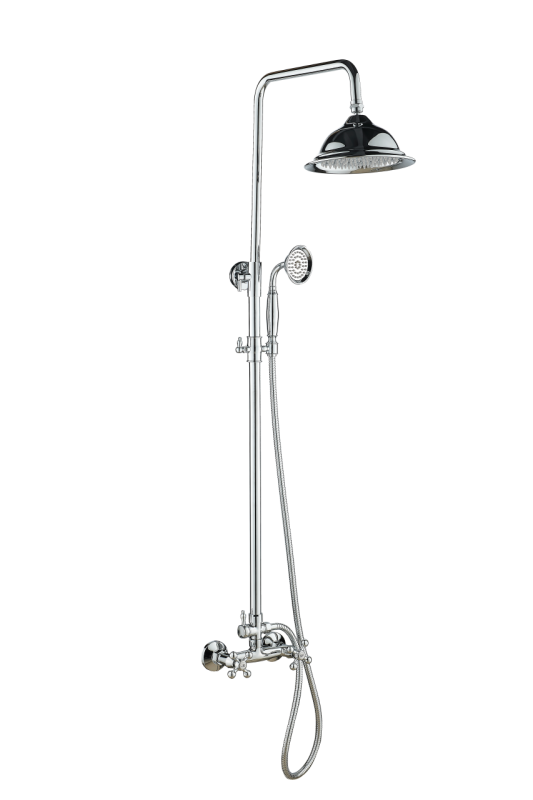 Aquanello Heritage Ascot Ensemble de douche classique Colonne de douche apparente Chrome CR-2003-HA