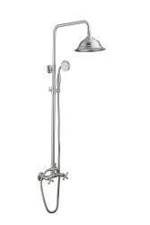 Aquanello Heritage Ascot Ensemble de douche classique Colonne de douche apparente en acier inoxydable NC-2003-HA