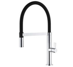 Ausmann Alira Robinet de cuisine en acier inoxydable avec bec flexible 1208972564