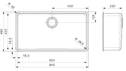 Reginox Ohio 80x42 grand évier en acier inoxydable pour montage sous plan, à fleur de plan ou en surface B08H4LLU06GDS.9 1503