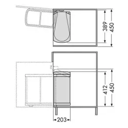 Poubelle Hailo uno 3418.10