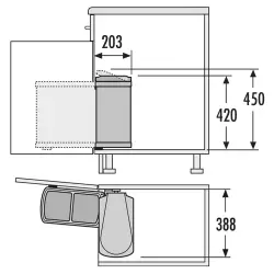 Poubelle Hailo duo 3416.10