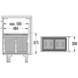 Poubelle Hailo tandem Universal 2331