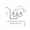 Huber Croisette 4-gats Badmengkraan Chroom CS00026021