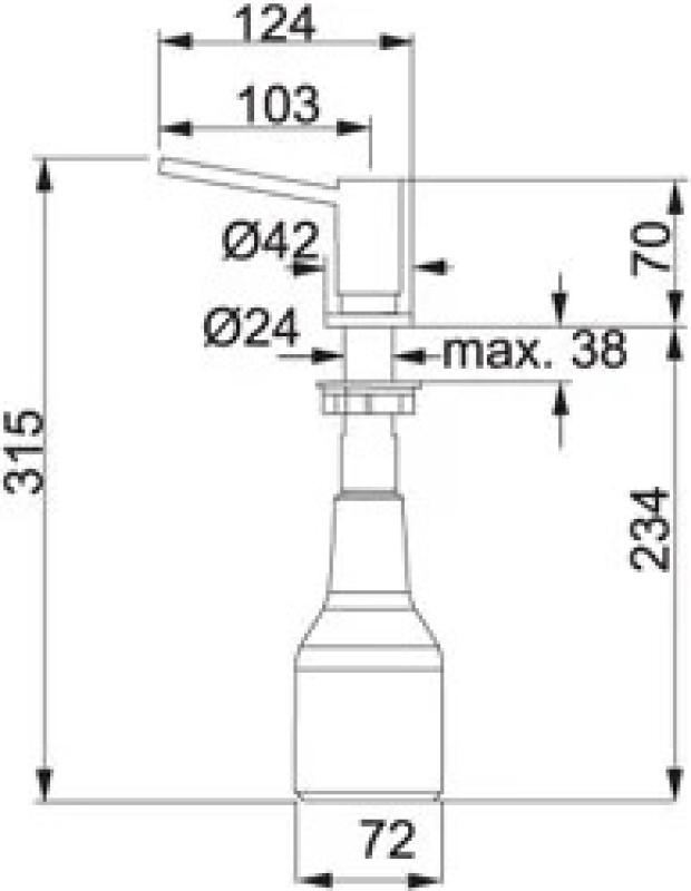 Franke Distributeur de savon encastrable Firenze inox 119.0081.210